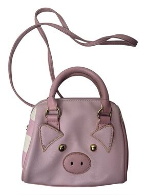 Pink Pig Face Crossbody Bag